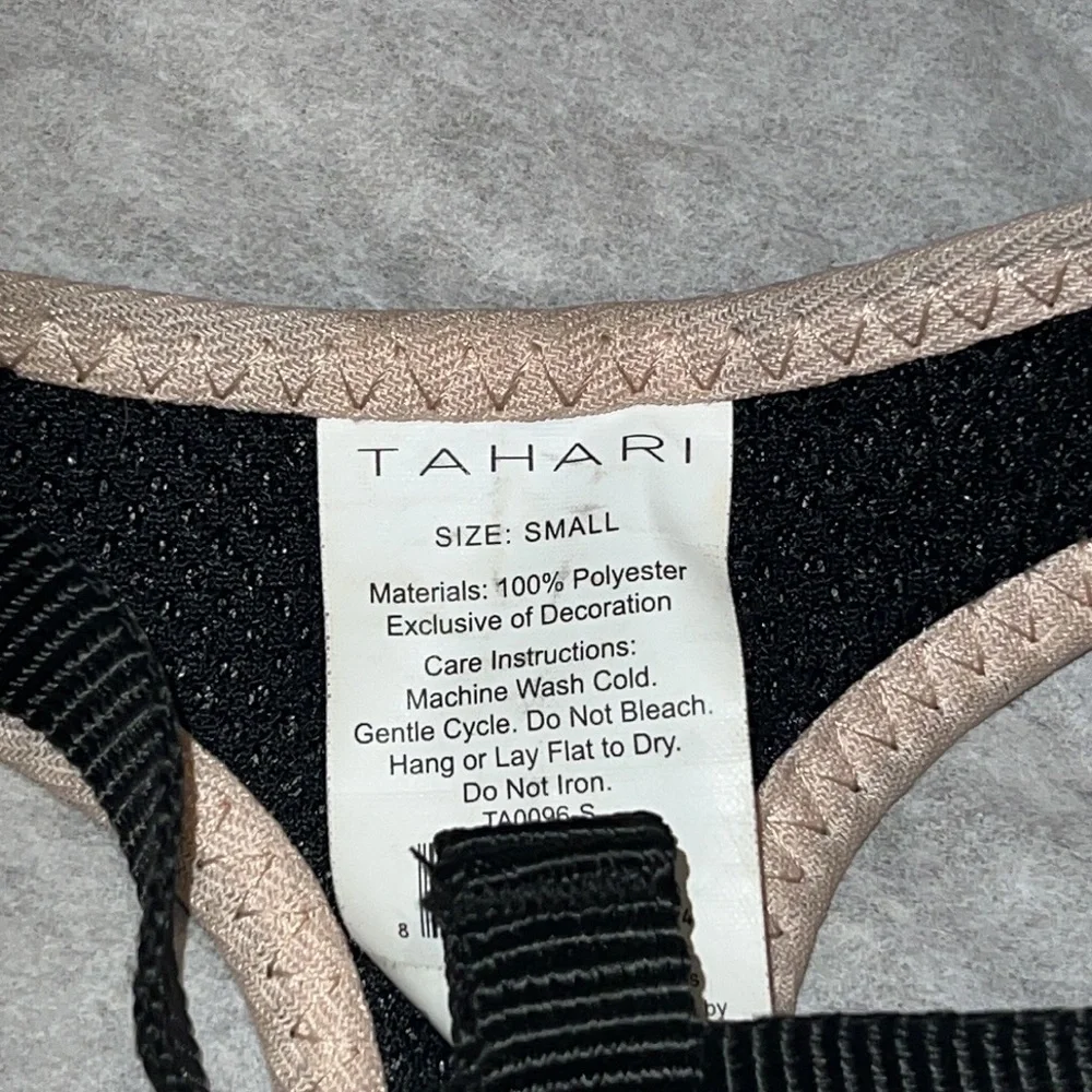Ellie Tahari black & 💖 dog harness EUC size small